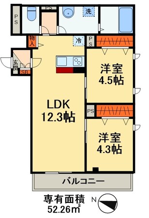 ラ・パートメント千葉の物件間取画像